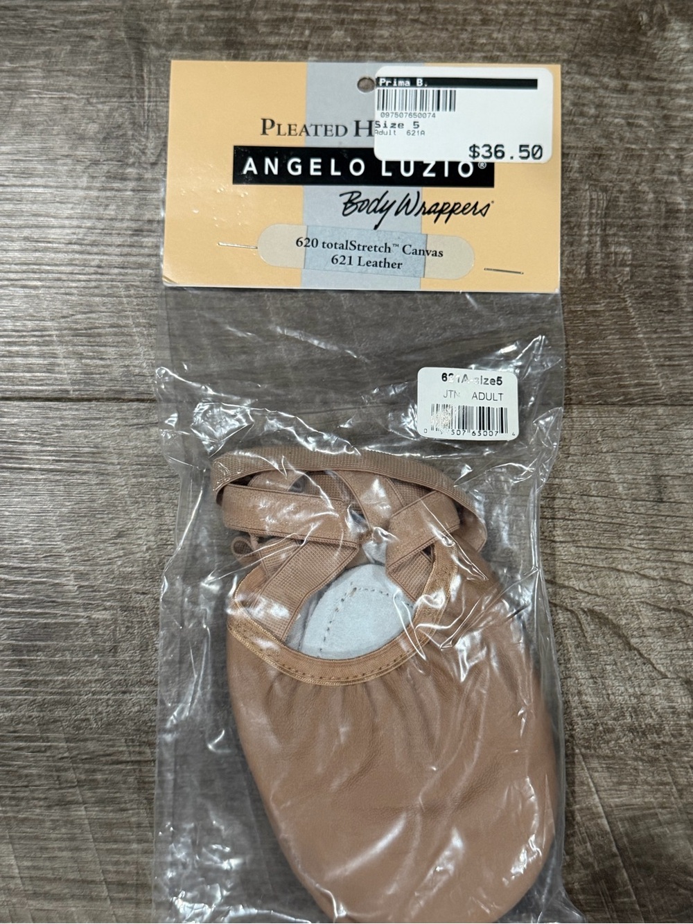 ANGELO LUZIO Leather Lyrical Shoes Style Prima B Size 5 Adult Tan New